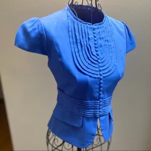 🧜‍♀️ NWOT BCBG Max Azria Blue Cap Slv Button Blazer XS