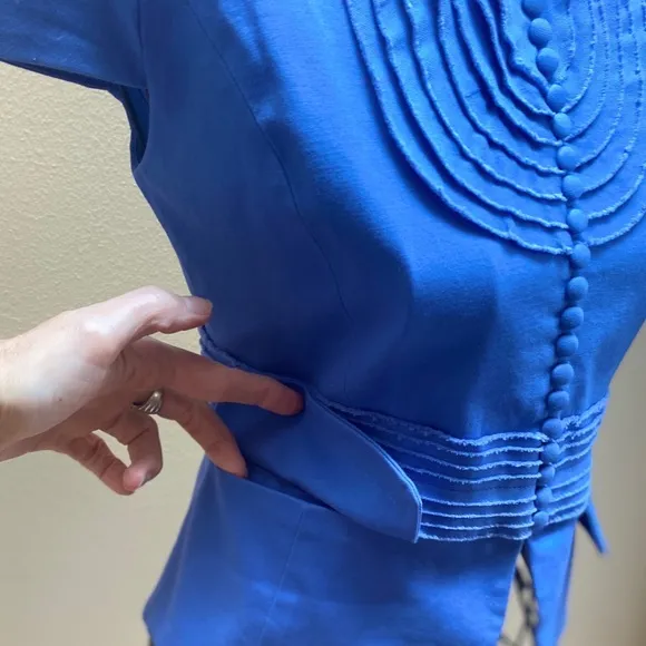 🧜‍♀️ NWOT BCBG Max Azria Blue Cap Slv Button Blazer XS