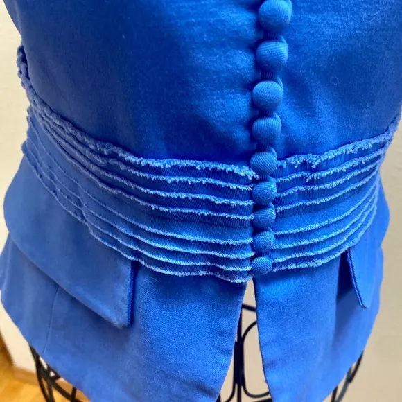 🧜‍♀️ NWOT BCBG Max Azria Blue Cap Slv Button Blazer XS