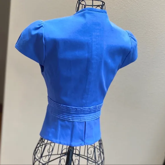 🧜‍♀️ NWOT BCBG Max Azria Blue Cap Slv Button Blazer XS