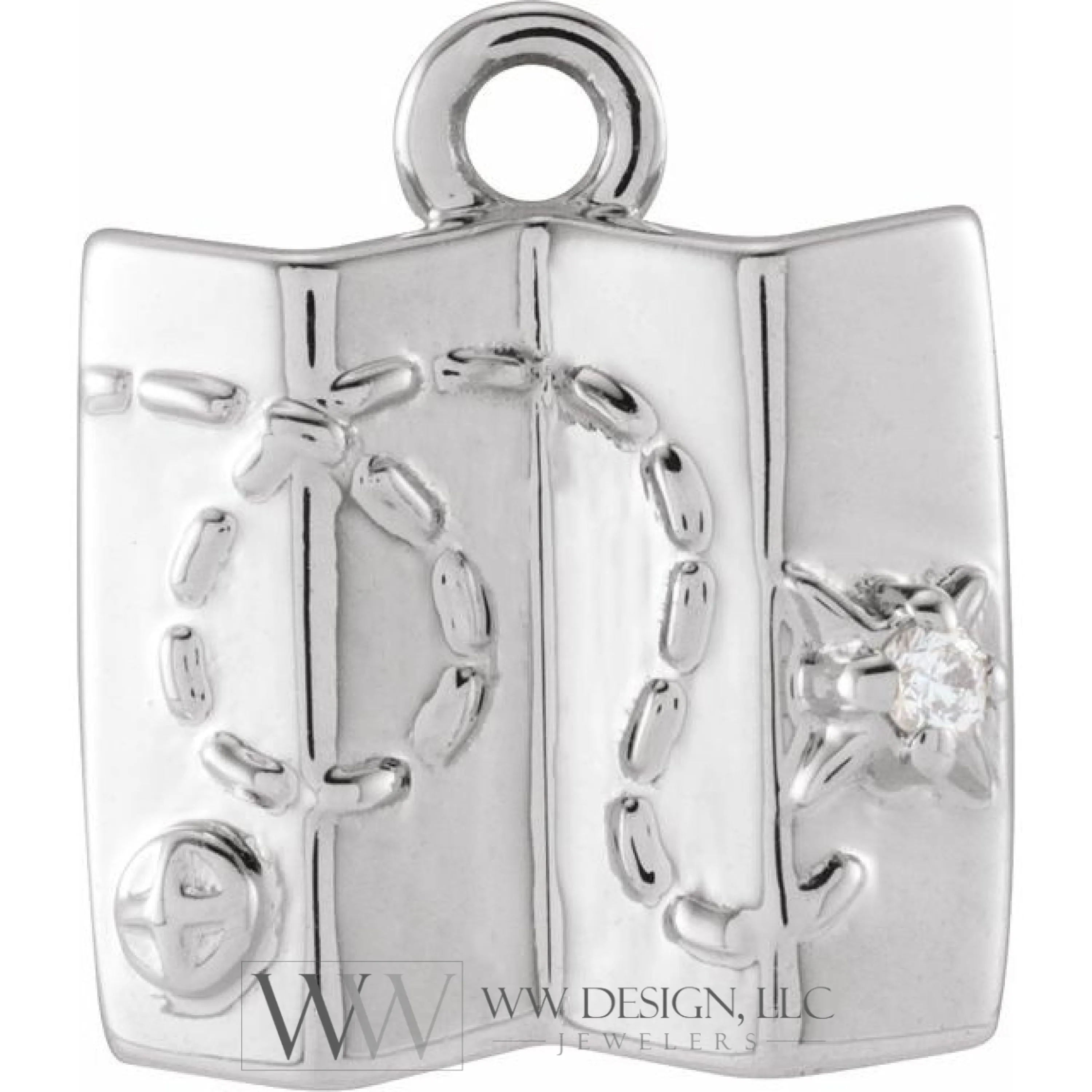 .006 CT Natural Diamond Map Dangle Charm - 14k Gold (Y, W, R)