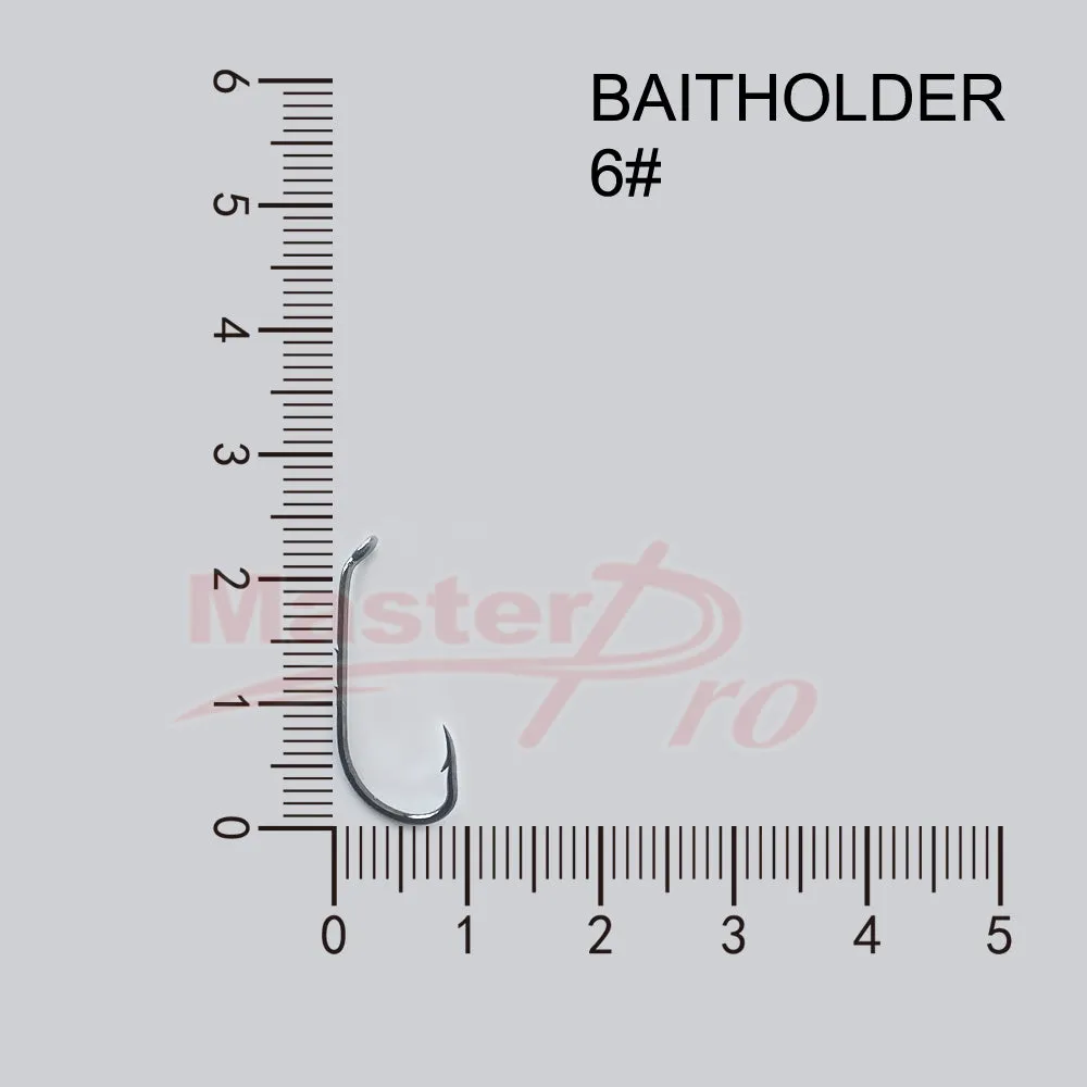 100 x 6# Chemically Sharpened Baitholder Hooks Fishing Tackle