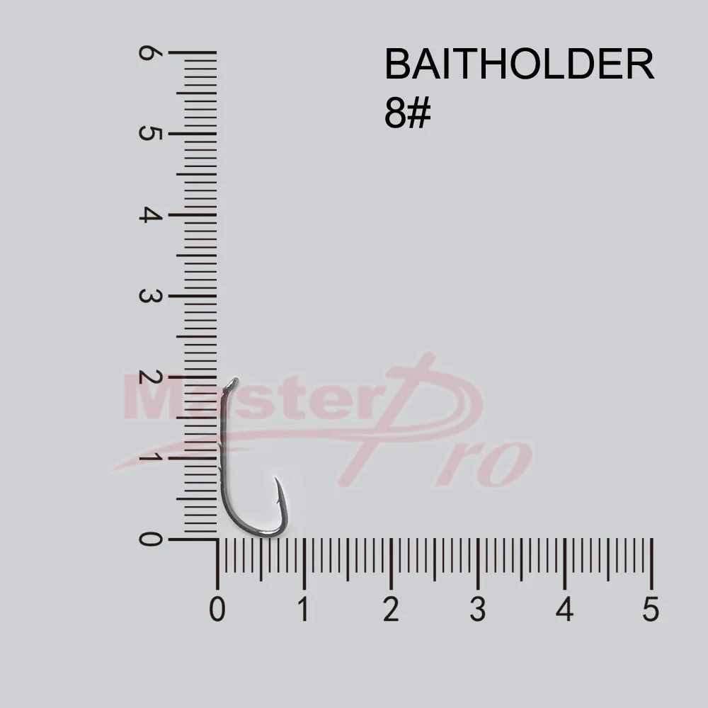 100 x 8# Chemically Sharpened Baitholder Hooks Fishing Tackle