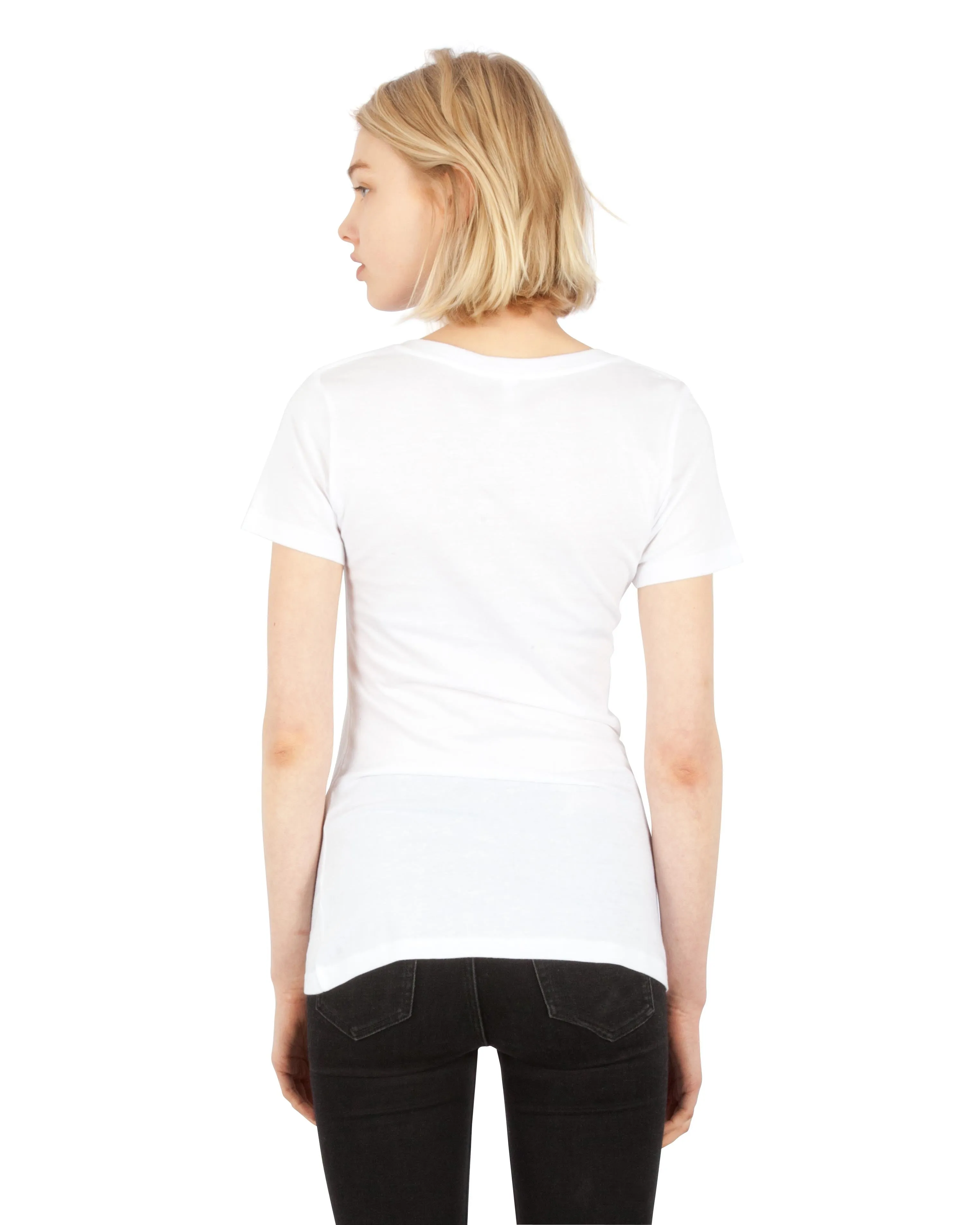 1020 Combed Cotton Deep V-Neck