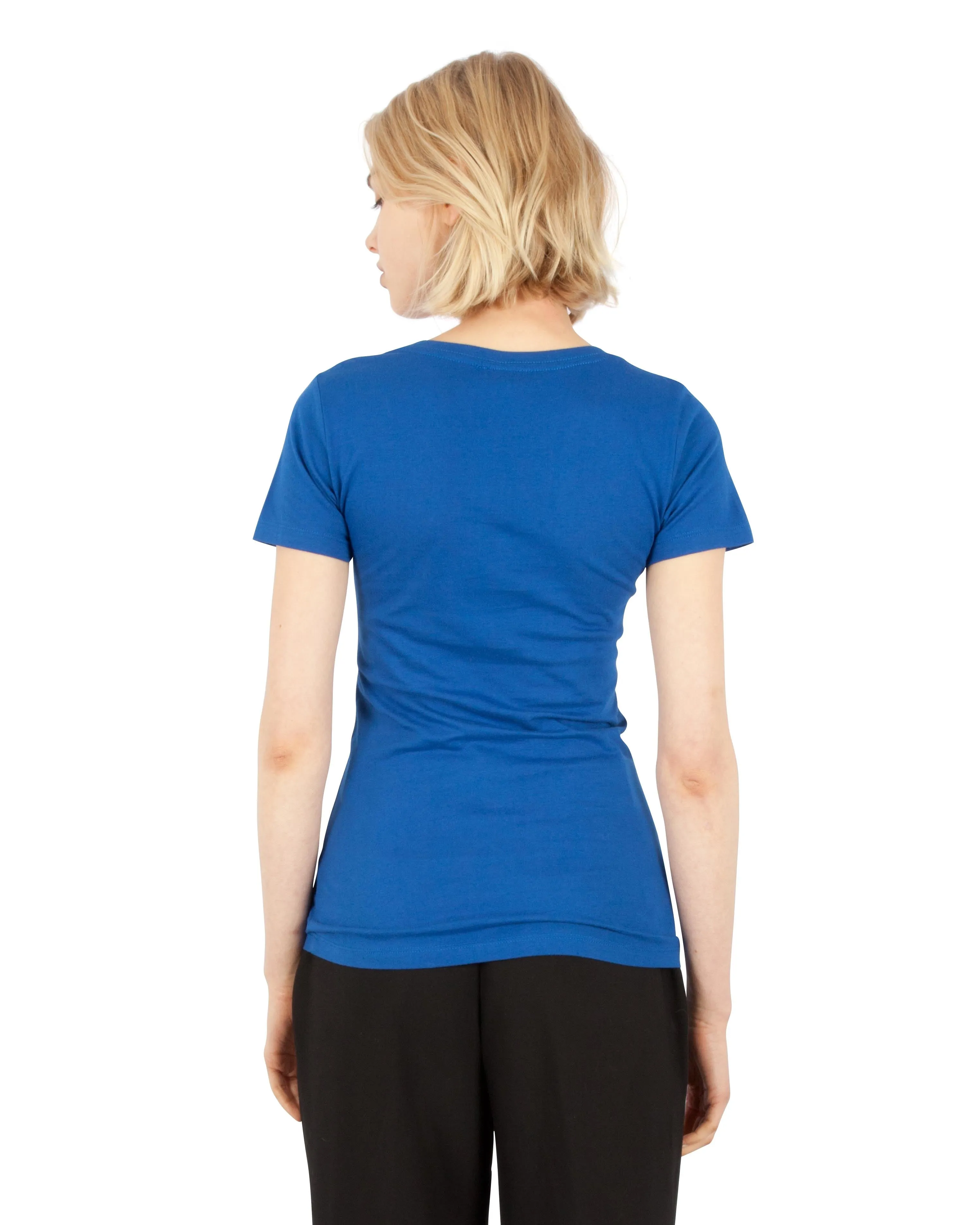 1020 Combed Cotton Deep V-Neck