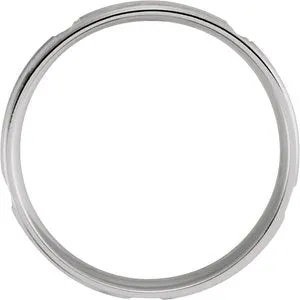 10K White Grooved Band 51282 - 5 mm