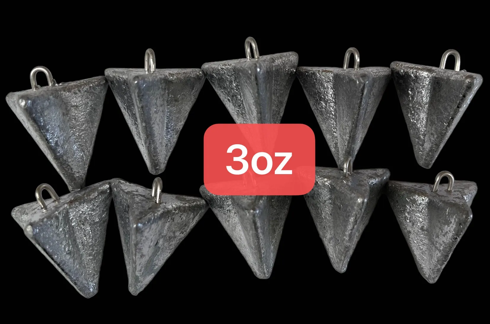 10pcs 3oz Star Sinkers Surf Fishing