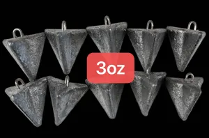 10pcs 3oz Star Sinkers Surf Fishing