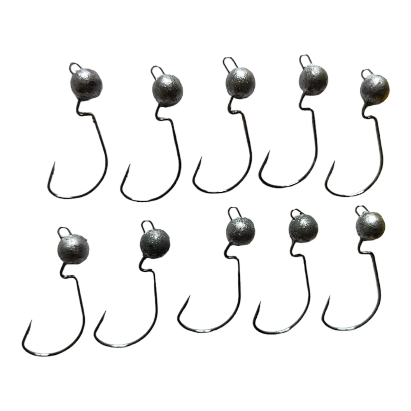 10pcs Jig Heads Chemically Sharpened Weedless and Snag less Hook 3g 5g 7g