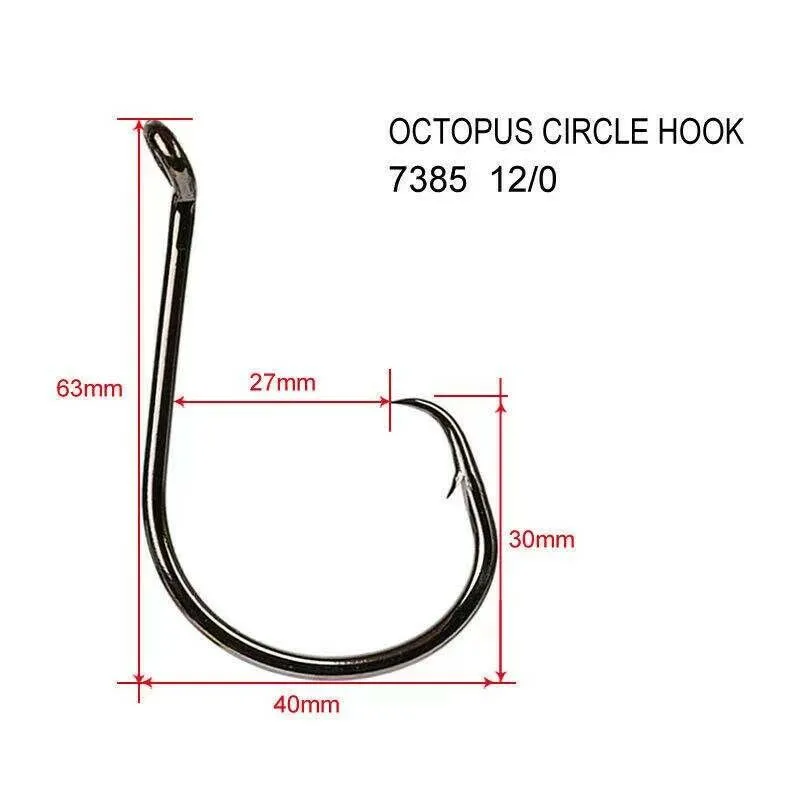 12/0 Special Offer Chemically Sharpened Octopus Circle Fishing Hooks 25/50pcs