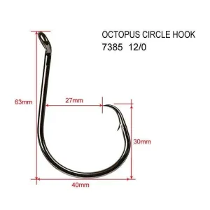 12/0 Special Offer Chemically Sharpened Octopus Circle Fishing Hooks 25/50pcs