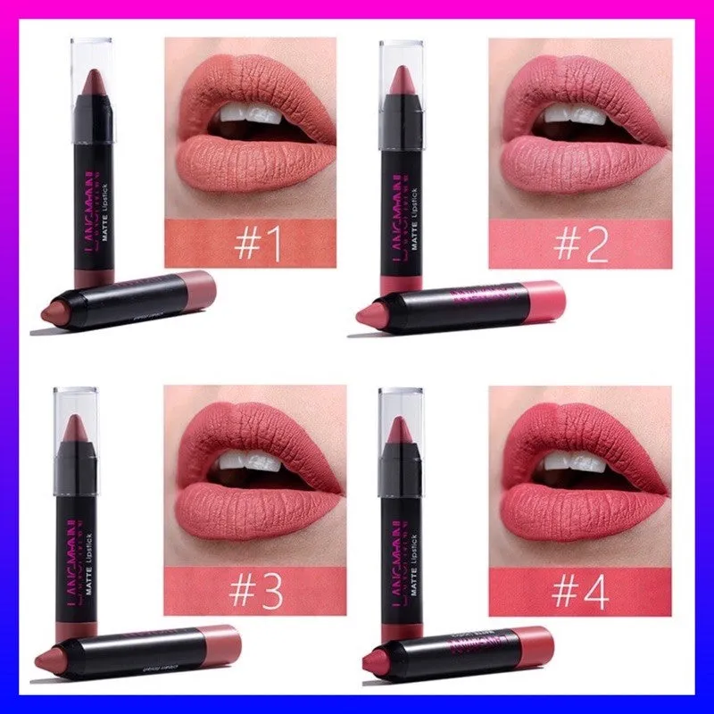 12/Pcs Waterproof Matte Lipstick
