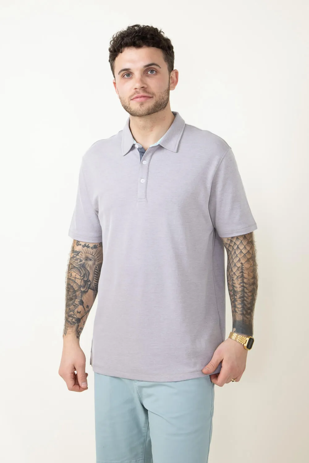 1897 Original Interlock Polo Shirt for Men in Grey | ZS4C3798-GREY