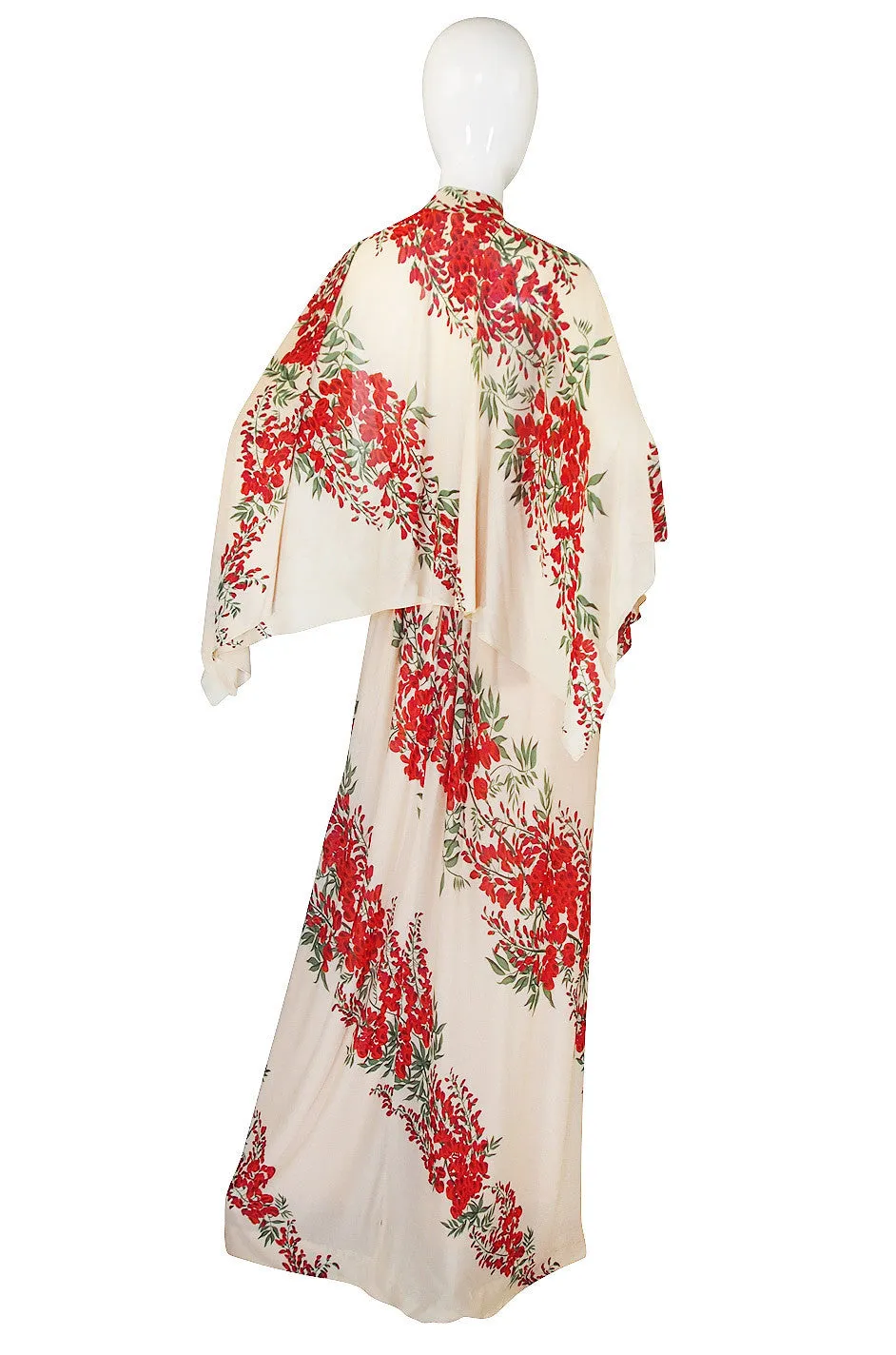 1970s Silk Jersey Alfred Bosand Backless Dress