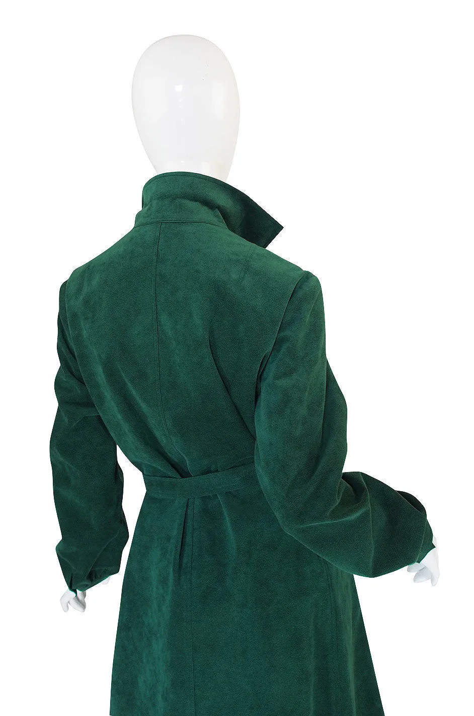 1972 Emerald Green Halston Ultrasuede Dress