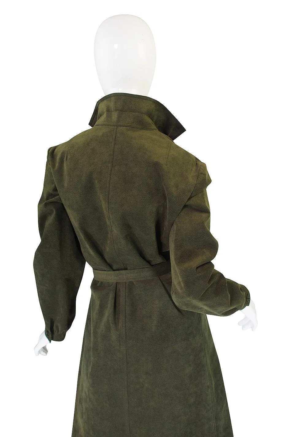 1972 Olive Green Ultrasuede Halston Dress