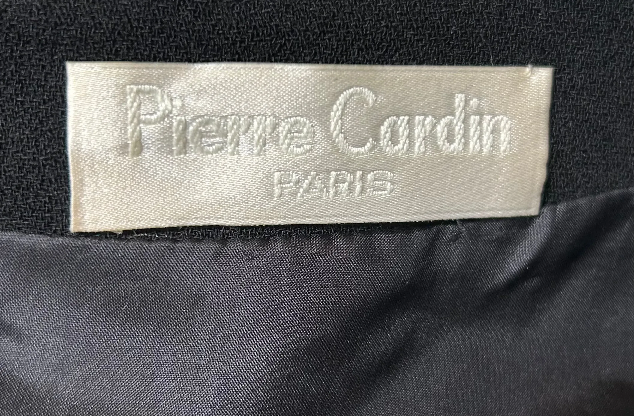 1980s Pierre Cardin Haute Couture Black Mod Butterfly Shift Dress