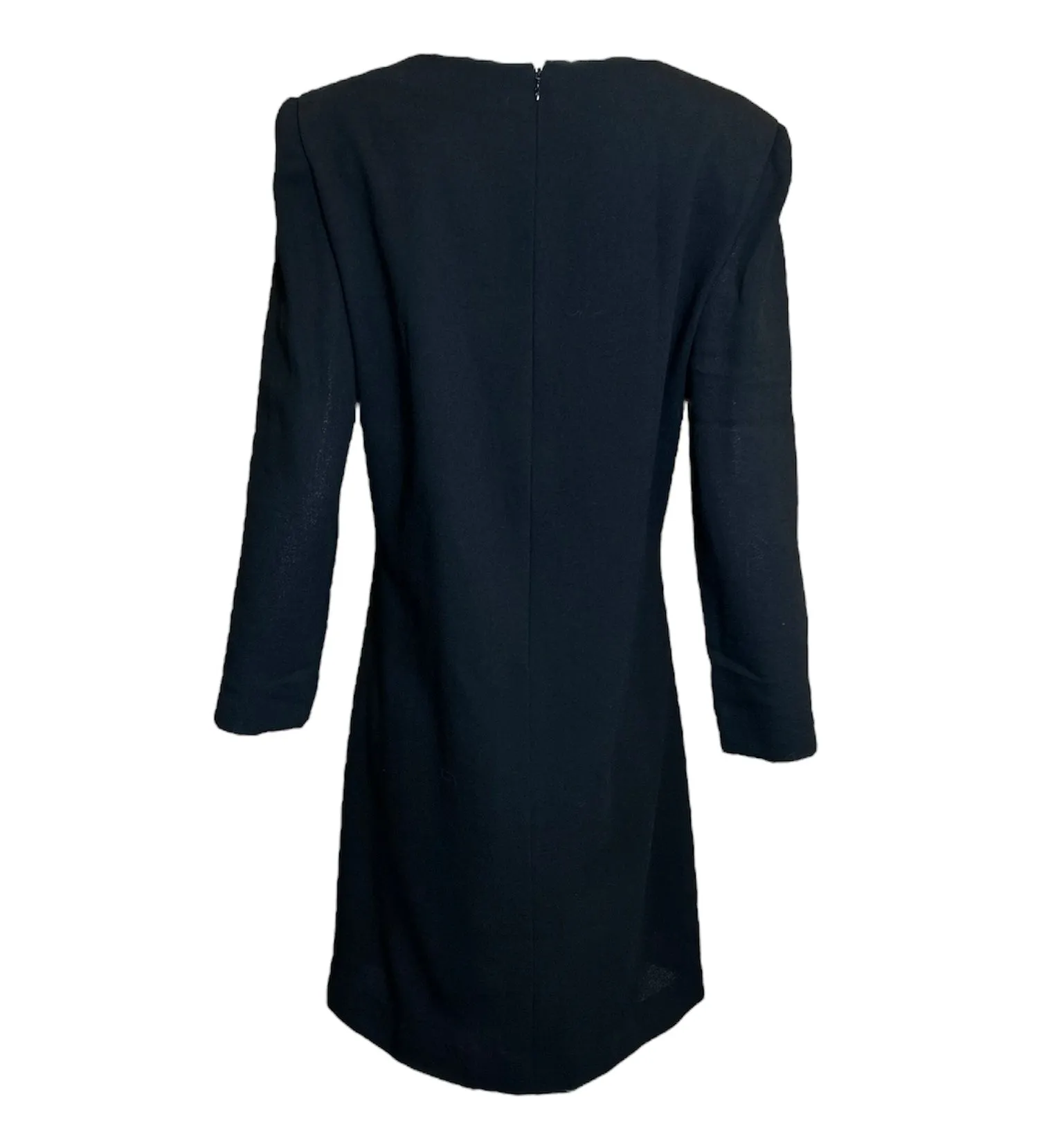 1980s Pierre Cardin Haute Couture Black Mod Butterfly Shift Dress