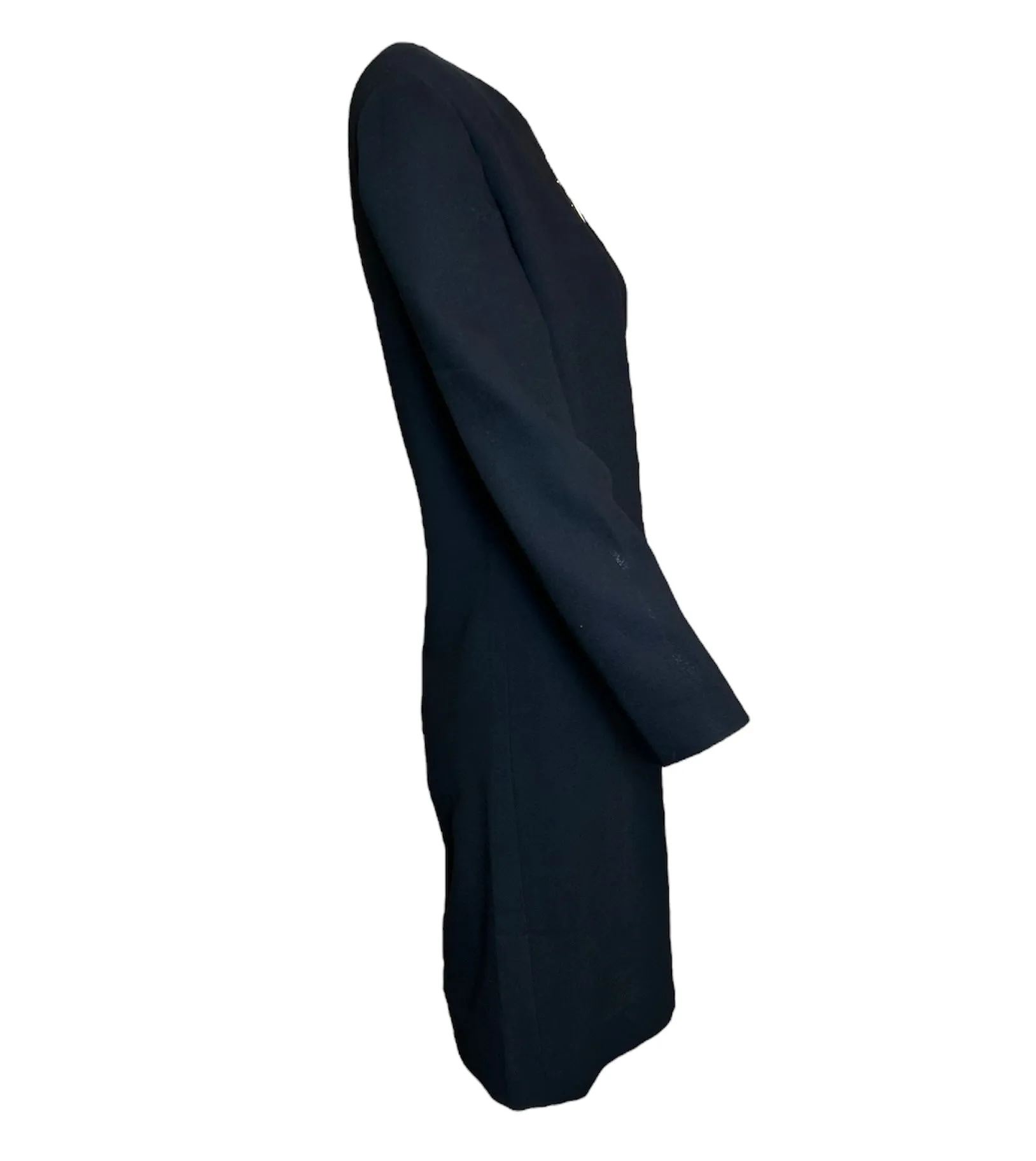 1980s Pierre Cardin Haute Couture Black Mod Butterfly Shift Dress