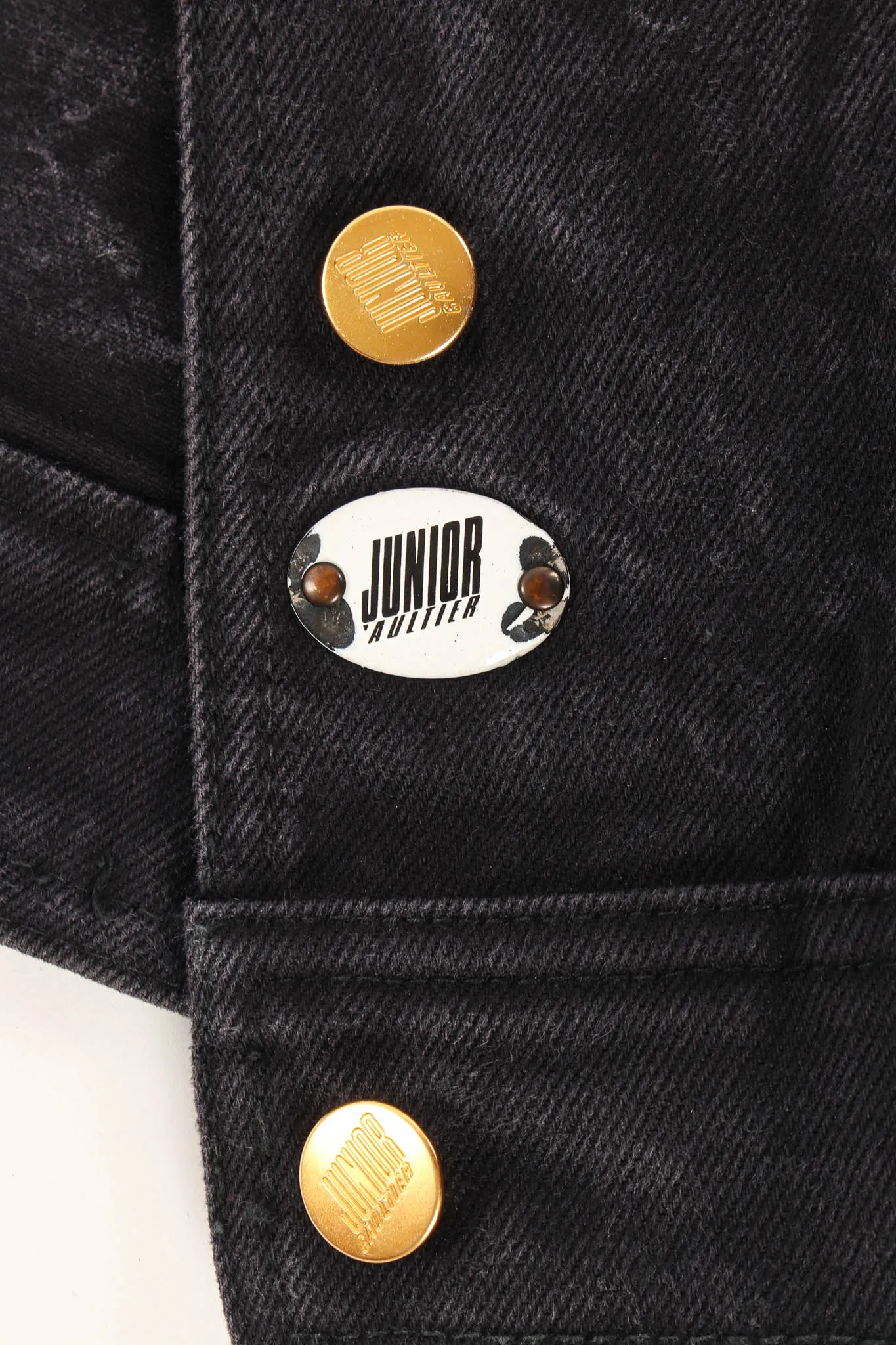 1990s Denim Lace-Up Vest