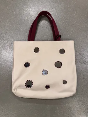 1999 Prada silver mirror tote bag