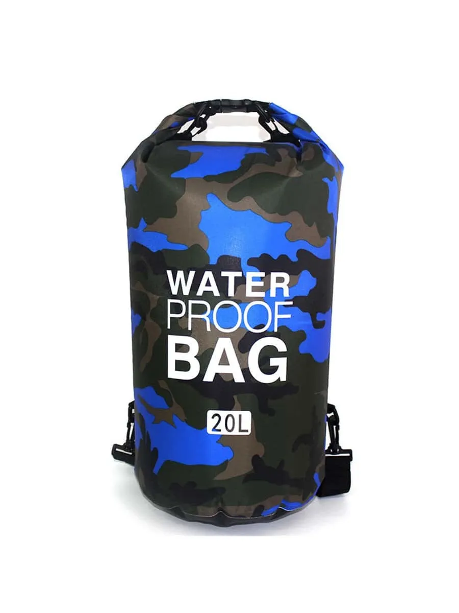 1pc Camouflage Waterproof Dry Bag Foldable Lightweight Drifting Bag For Outdoor Swimming, Beach, Kayaking, Camping And Fishing