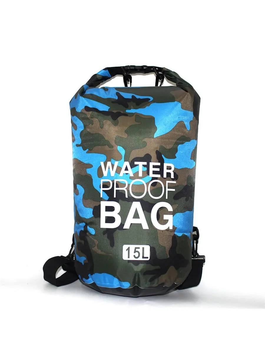 1pc Camouflage Waterproof Dry Bag Foldable Lightweight Drifting Bag For Outdoor Swimming, Beach, Kayaking, Camping And Fishing