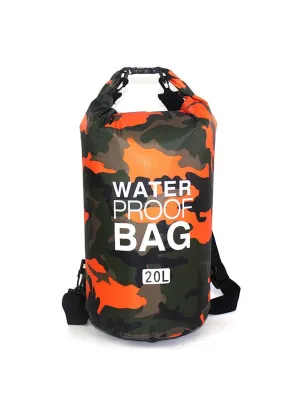 1pc Camouflage Waterproof Dry Bag Foldable Lightweight Drifting Bag For Outdoor Swimming, Beach, Kayaking, Camping And Fishing