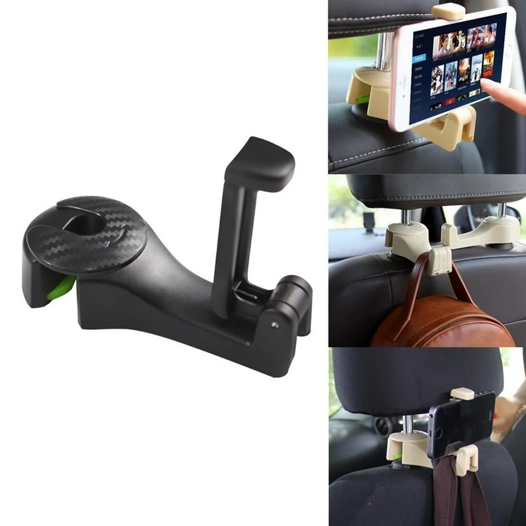 2-in-1 Foldable Car Headrest Hook