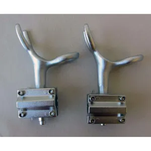 2 x Cast Alloy Rod Holder Strong Cast Aluminium W/ Rail Bracket Mount Fishing Tackle