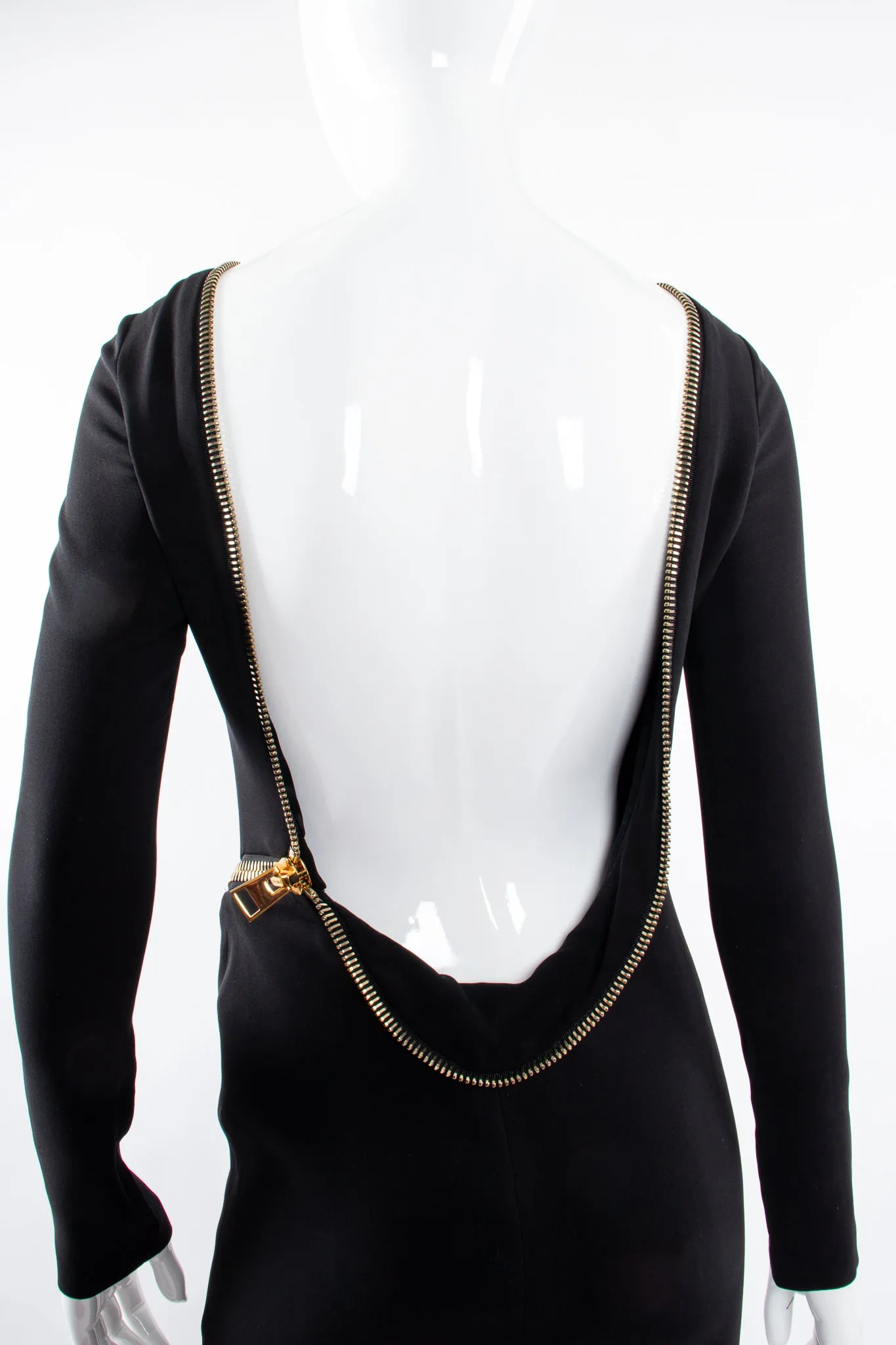 2012 A/W Plunge Back Zipper Gown