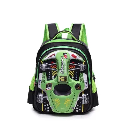 2021 Hot 3D EVA car children schoolbag racing Three dimensional waterproof schoolbag Boys and girls Lovely kids Cartoon Backpack