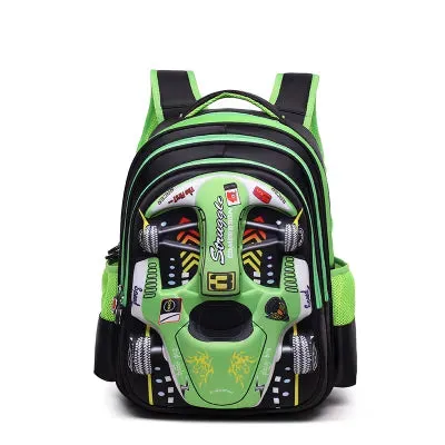 2021 Hot 3D EVA car children schoolbag racing Three dimensional waterproof schoolbag Boys and girls Lovely kids Cartoon Backpack