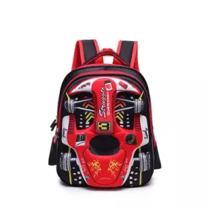 2021 Hot 3D EVA car children schoolbag racing Three dimensional waterproof schoolbag Boys and girls Lovely kids Cartoon Backpack