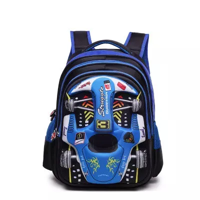 2021 Hot 3D EVA car children schoolbag racing Three dimensional waterproof schoolbag Boys and girls Lovely kids Cartoon Backpack