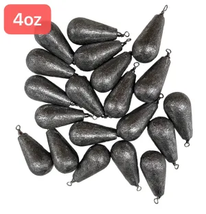 20pcs 4oz/ 5oz/ 6oz  Pear Bomb Sinkers Value Pack Fishing Tackle