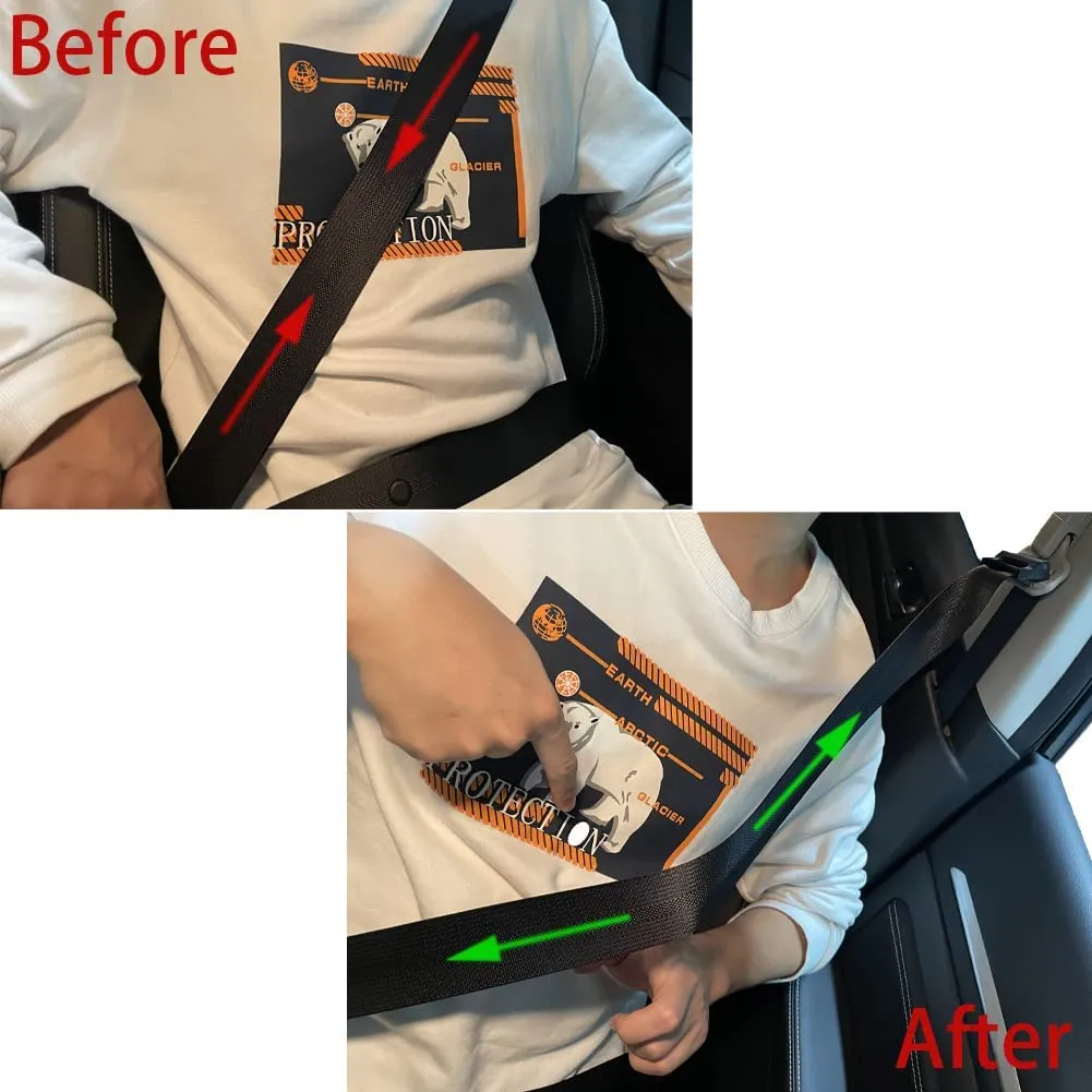 2Pack Car Seat Belt Clip, Seatbelt Adjuster for Adults, Comfort Universal Auto Shoulder Neck Strap Positioner Car Accessories
