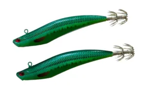 2pcs Masterpro Quanlity TIP RUN Deep water Squid jig 110mm/26g Grass Whiting