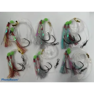 3 Colour 8/0 Chemically Sharpened Reef Catcher Flash Reef Rig Fishing Tackle/ 6pcs