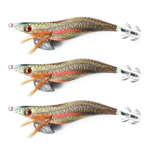 3 X High Quality Fishing Squid Jigs Popular Fish Skin Colour 087