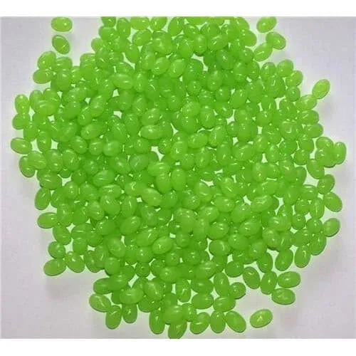 300 x Lumo Soft Glow Beads Green Oval Size 7X10mm Fishing Tackle