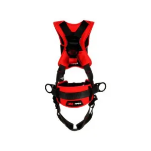 3M™ Protecta® Construction Style Positioning Harness, Comfort, D-Rings, Leg Buckles, SLR Adaptor, Med/Lg, Pass-Through Chest Conn, 1161205