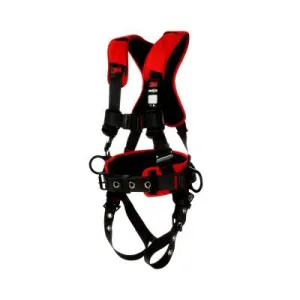 3M™ Protecta® Construction Style Positioning Harness, Comfort, D-Rings, Leg Buckles, SLR Adaptor, Sm, Pass-Through Chest Conn, 1161204