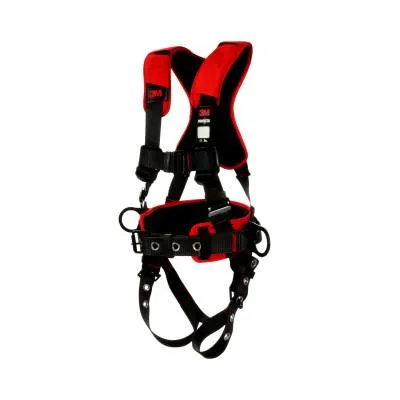 3M™ Protecta® Construction Style Positioning Harness, Comfort, D-Rings, Leg Buckles, SLR Adaptor, Sm, Pass-Through Chest Conn, 1161204