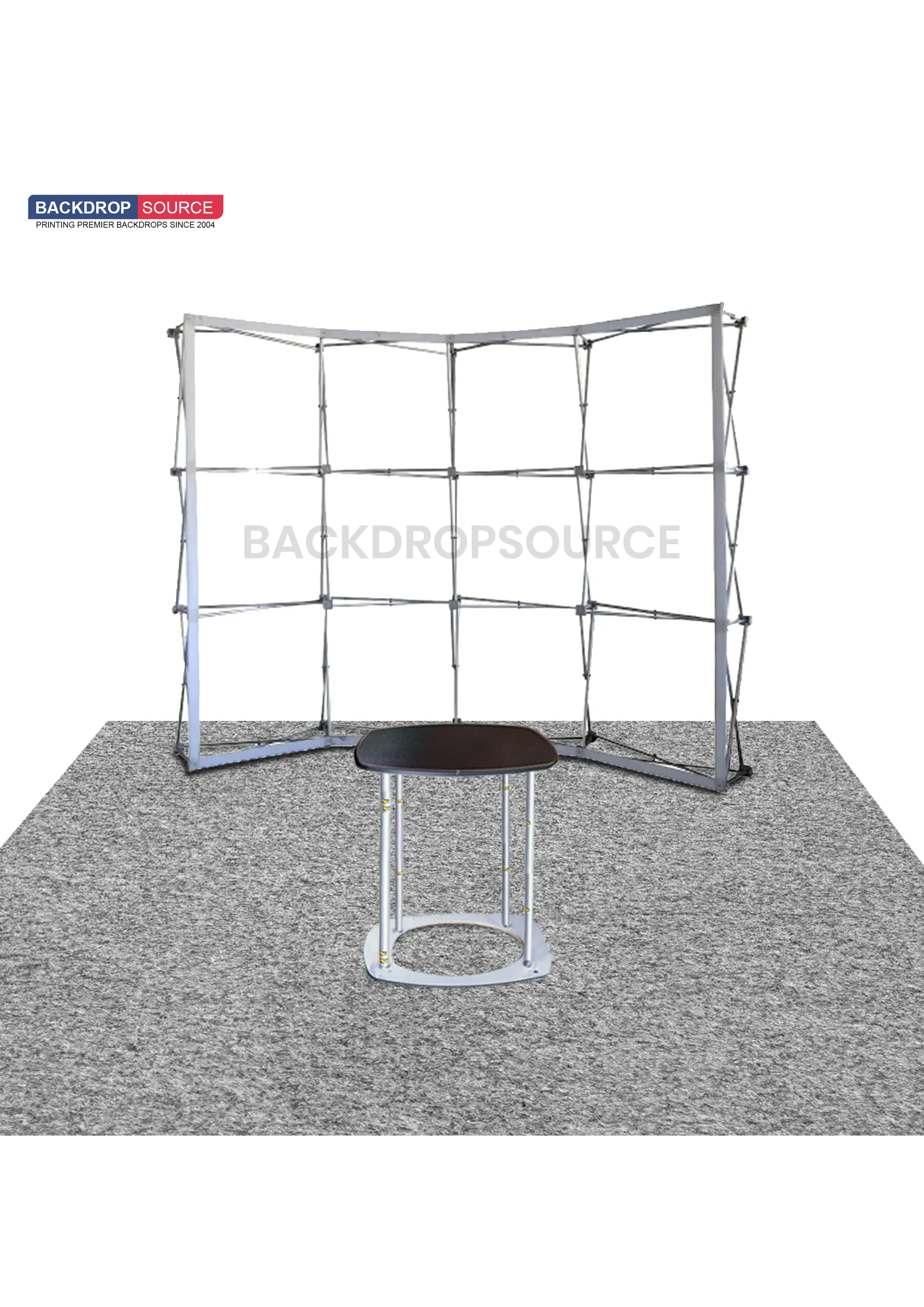 3m x 3m Curved Popup Exhibit Pro 3-in-1 Display Kit with Illume Lights