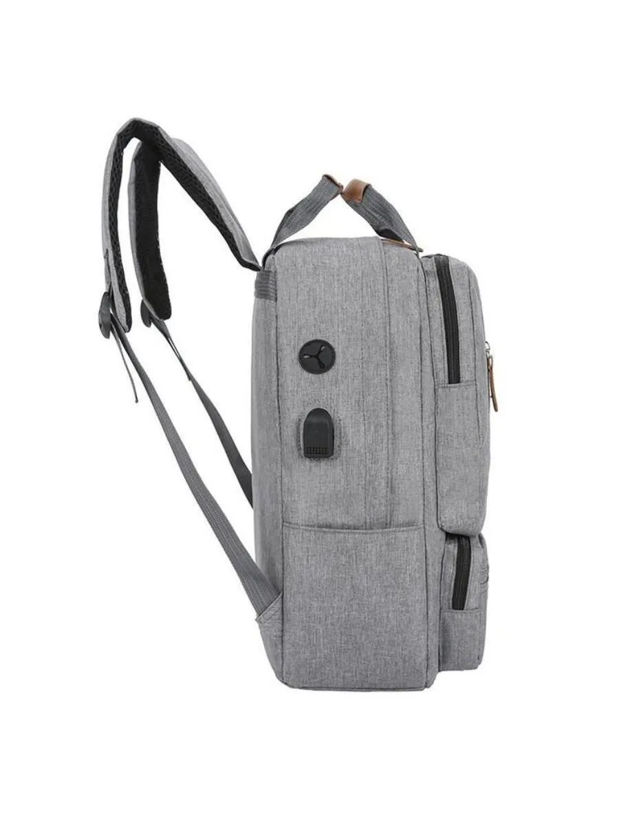 3pcs Backpack Set, USB Large-Capacity Business Computer Backpack Crossbody Bag Wristlet Bag