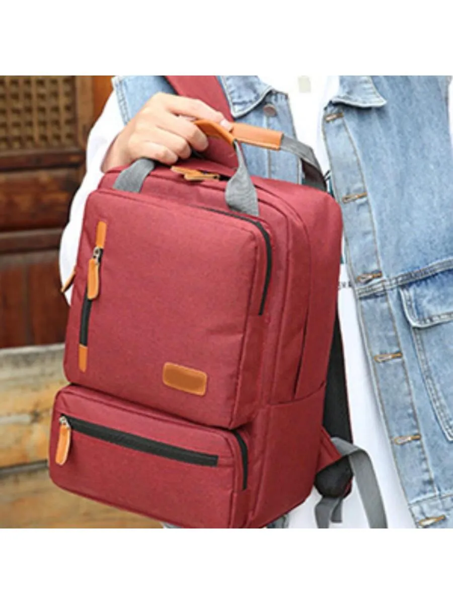 3pcs Backpack Set, USB Large-Capacity Business Computer Backpack Crossbody Bag Wristlet Bag