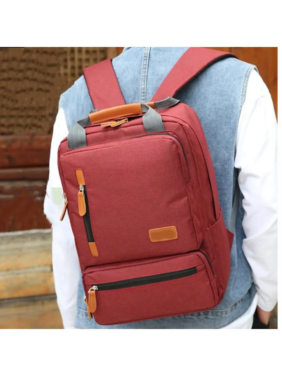 3pcs Backpack Set, USB Large-Capacity Business Computer Backpack Crossbody Bag Wristlet Bag