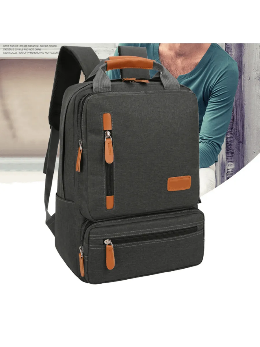 3pcs Backpack Set, USB Large-Capacity Business Computer Backpack Crossbody Bag Wristlet Bag