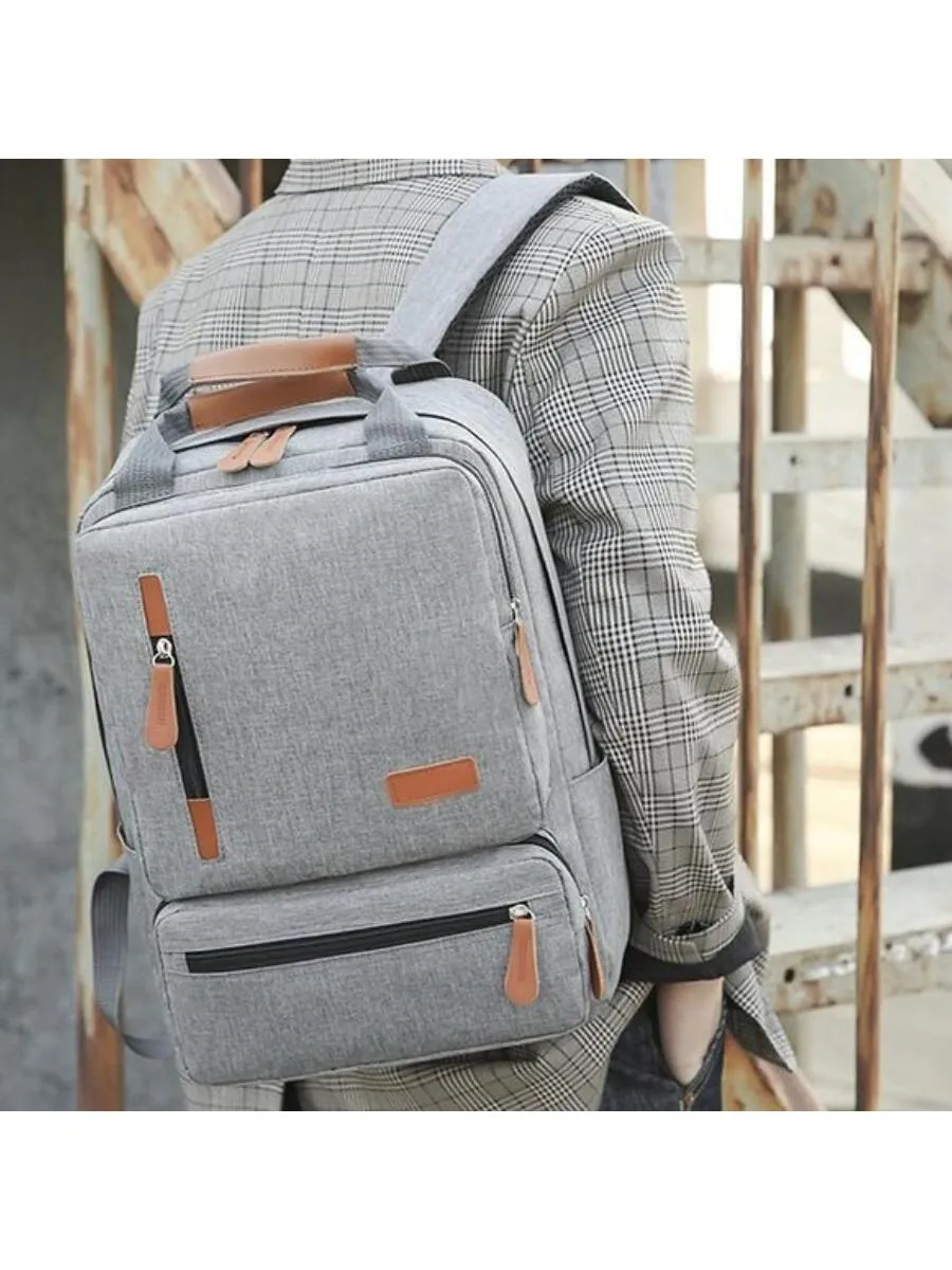 3pcs Backpack Set, USB Large-Capacity Business Computer Backpack Crossbody Bag Wristlet Bag